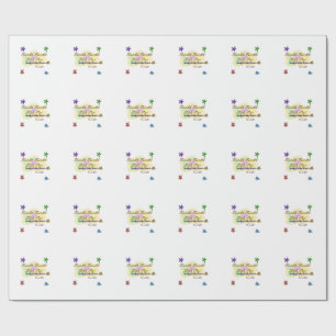 Papel De Presente Nuvens de arco-íris brilham Brilham Brilham Estrel