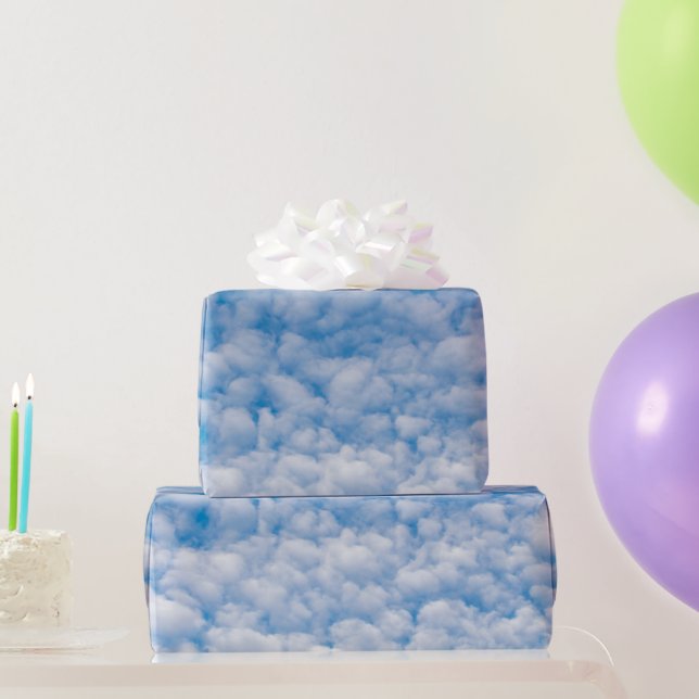 Papel De Presente Nuvens de bolhas no céu azul Foto Mammatus (Presentes para festas)