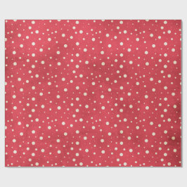 Papel De Presente Nuvens de Neve em Vermelho