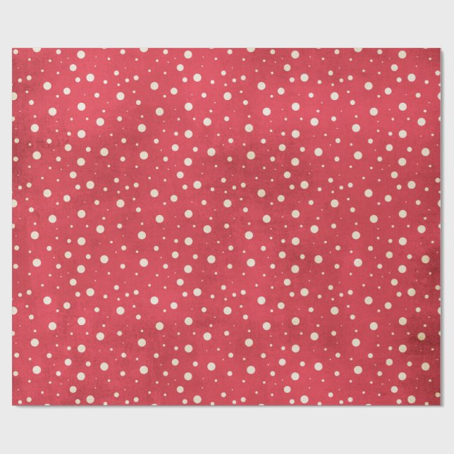 Papel De Presente Nuvens de Neve em Vermelho (Aberto)