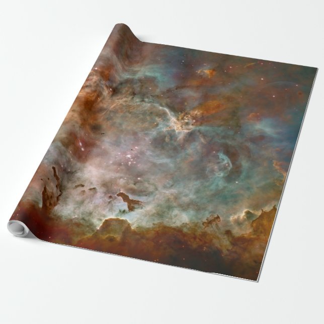 Papel De Presente Nuvens Escuras do Espaço Hubble da Nebulosa de Car (Desenrolado)