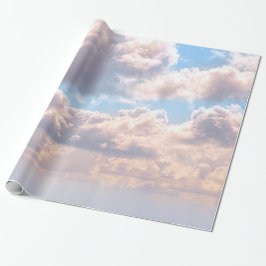 Papel De Presente Nuvens no papel de ondulação do céu