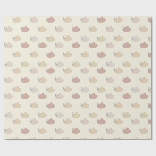 Papel De Presente Nuvens Pastel (Aberto)