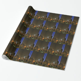 Papel De Presente NYC Skyline: Homenagem do WTC 9/11 no Light 2013 #