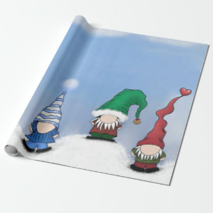Papel De Presente O Adorável Gnome Posse Painting