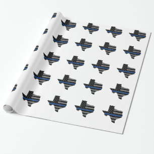 Papel De Presente O agente da polícia de Texas dilui Blue Line