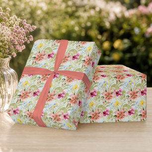 Papel De Presente O Amor Está em Flor Jardim de Lírios Presente