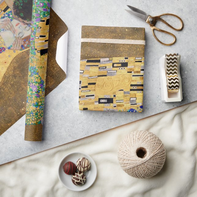 Papel De Presente O Beijo de Gustav Klimt (Artesanato)