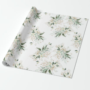 Papel De Presente O brilho Dourado deixa o sonho elegante verde