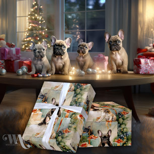 Papel De Presente O Buldogue Francês Puppy Wonderland Natal