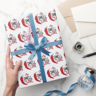 Papel De Presente O Chile Vermelho Cheira o Amor