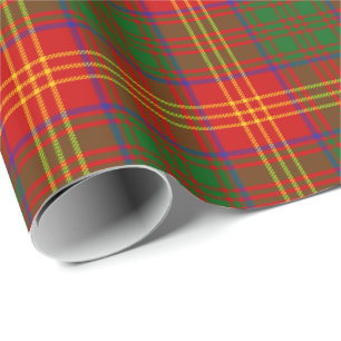 Papel De Presente O clã queima o teste padrão da xadrez de Tartan