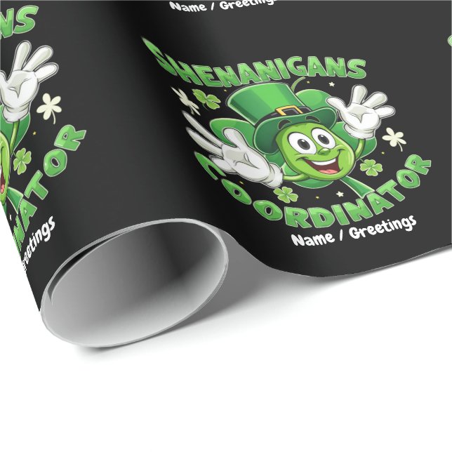 Papel De Presente O Coordenador de Shenanigans Engraçados (Ponta do rolo)