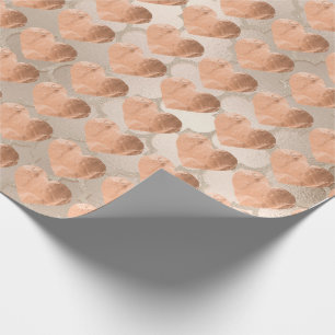 Papel De Presente O coração do suor cora pérola Dourado cor-de-ro