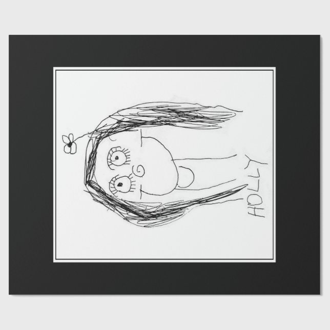 Papel De Presente O Desenho do Seu Filho - Presente do Dia das Mães (Aberto)