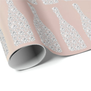 Papel De Presente O diamante dos cristais de Champagne Swarovski