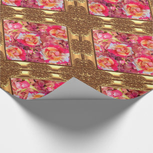 Papel De Presente O Elegante Chic Floral Romance