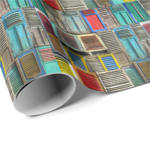 Papel De Presente O encaixotamento de dobramento Shutters o Casement