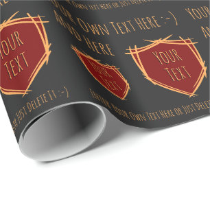 Papel De Presente O escudo do Cavaleiro. Casaco de armas. Crachá de