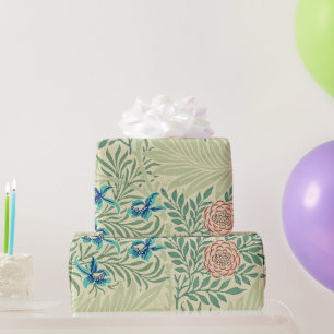 Papel De Presente O famoso padrão Larkspur de William Morris