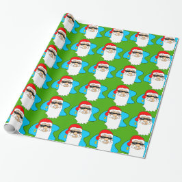 Papel De Presente O Feliz Natal refrigera o papai noel no teste