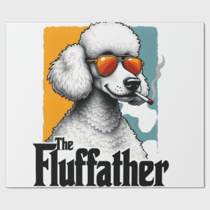 Papel De Presente O Fluffather Poodle Vintage Cão Engraçado Máfia Ve