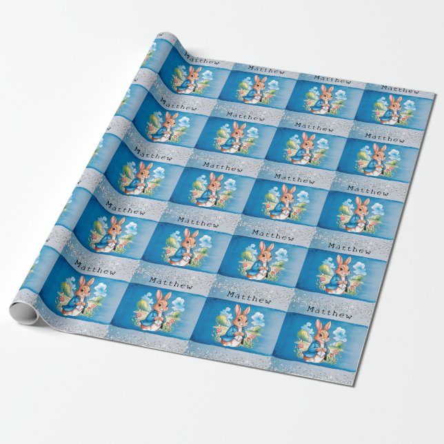 Papel De Presente O Garden Boy Birthday Bash de Peter Rabbit (Desenrolado)