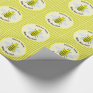 Papel De Presente O Gênero do Bebê Amarelo-Bonito Revela Personalida