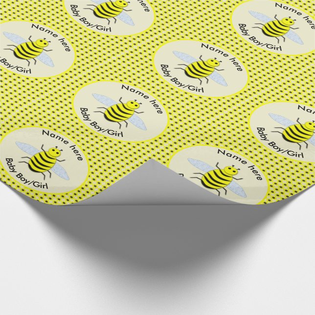 Papel De Presente O Gênero do Bebê Amarelo-Bonito Revela Personalida (Ponta)