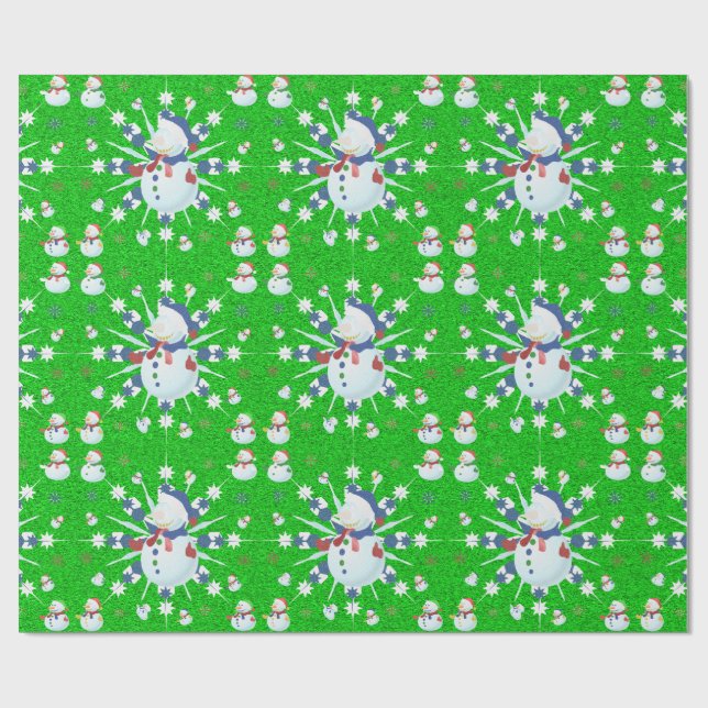 Papel De Presente O Glittery Christmas Snowman - (Aberto)