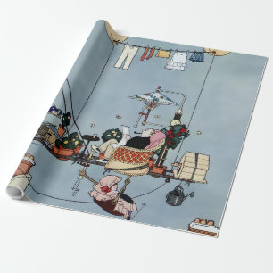 Papel De Presente “O Jardim Dobrável” por W Heath Robinson