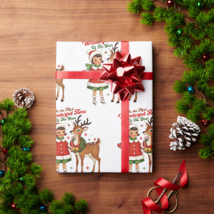 Papel De Presente O Mais Maravilhoso Tempo Natal Vintage
