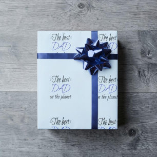 Papel De Presente O Melhor Pai do Planeta Personalizado Minimalista