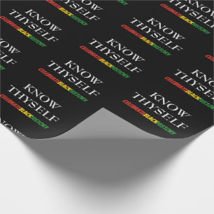 Papel De Presente O Mês da História Negra SE CONHECE Motivacional