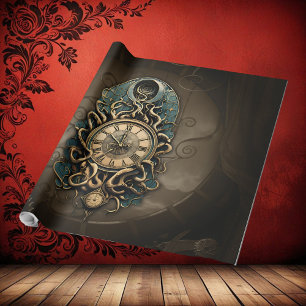 Papel De Presente O misterioso movimento steampunk.