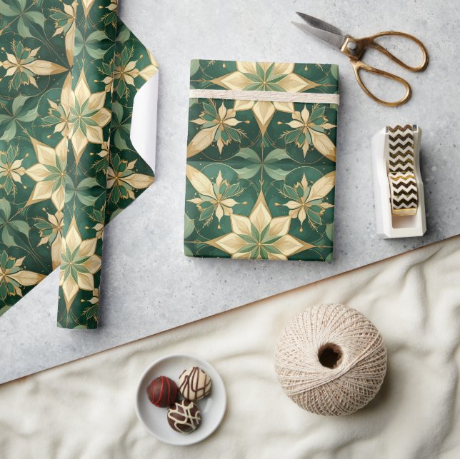 Papel De Presente O Natal Elegante - Estrela (Artesanato)