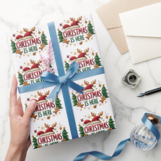 Papel De Presente O Natal Está Aqui O Elegante Pattren Gift