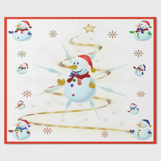 Papel De Presente O Neve de Natal - (Aberto)