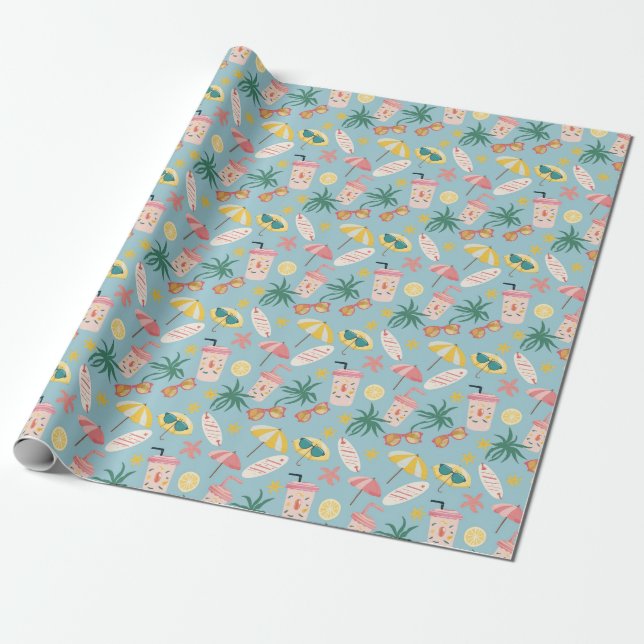 Papel De Presente O Oceano É Onde Eu Vou Em Busca De Revelação (Desenrolado)