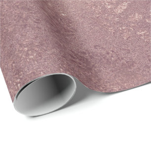 Papel De Presente O ouro cor-de-rosa de Malve cora ornamento floral