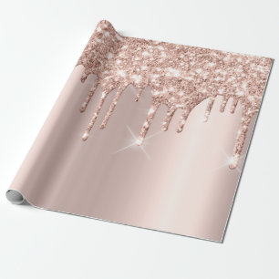 Papel De Presente O ouro do rosa do rosa cora brilho dos
