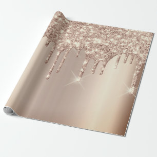 Papel De Presente O ouro do rosa do rosa cora brilho dos