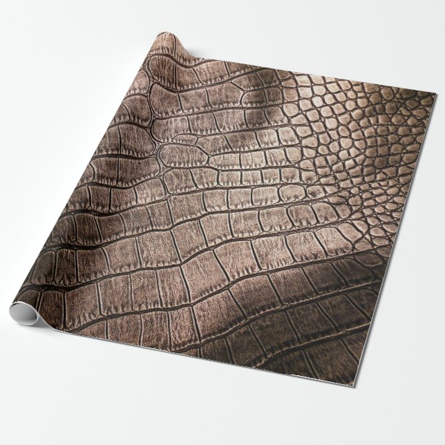 Papel De Presente O padrão de couro elegante se fecha. (Desenrolado)