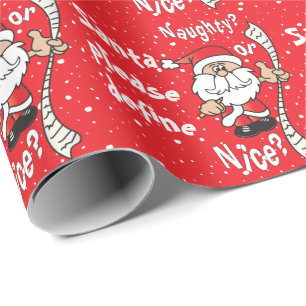 Papel De Presente O papai noel define o Natal impertinente ou