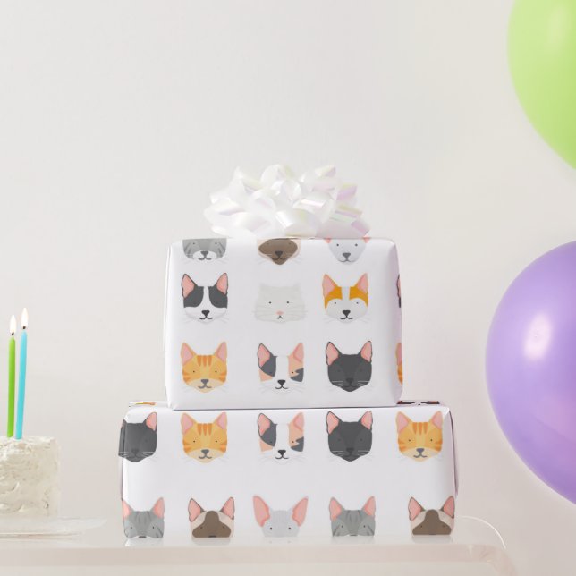 Papel De Presente O Papel de Aropamento de Aniversário do Gato de Mi (Presentes para festas)