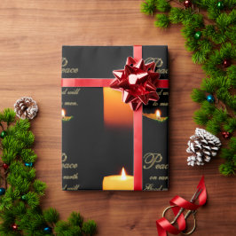 Papel De Presente O papel de moldagem de natal da Paz na Terra