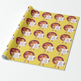 Papel De Presente o pato engraçado guarda cartoon de sinal de mensag