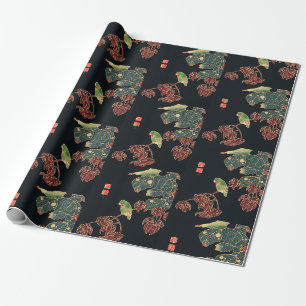 Papel De Presente O Periquito por Ito Jakuchu Arte Japonesa de Pássa
