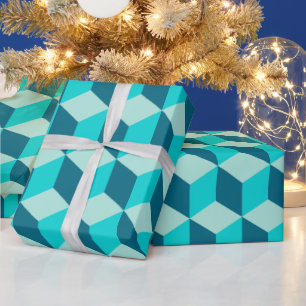 Papel De Presente O prédio do Boy Blue Blocks padrão perfeito