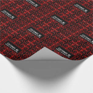 Papel De Presente O preto distintivo roda (o vermelho)